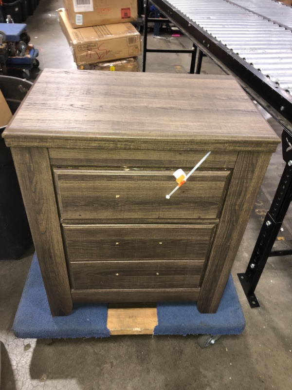 Photo 1 of Ashley Furniture Signature Design - Juararo Nightstand - 2 Drawer - Rectangular - Dark Brown