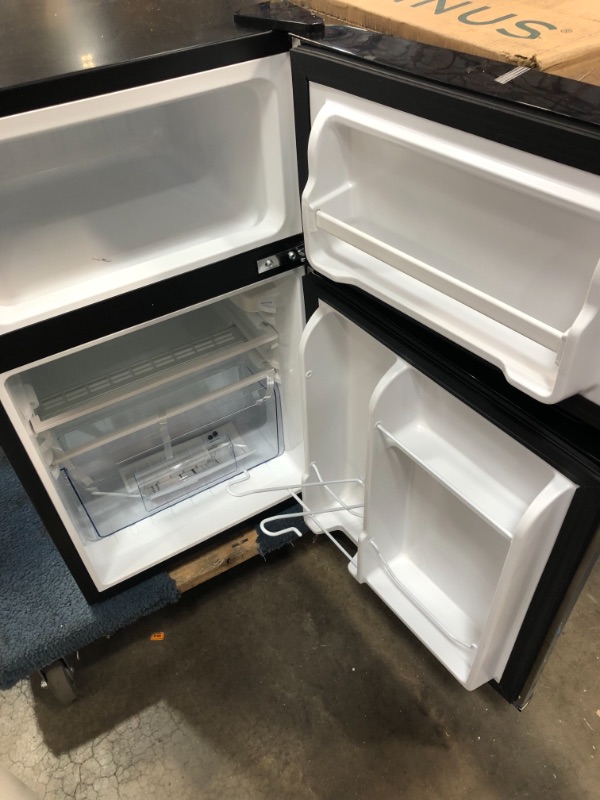 Photo 4 of 3.2 Cubc Foot 2 Door Fridge and Freezer, Stainless Steel