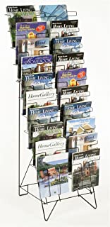 Photo 1 of Tiered Black Wire Magazine Rack, 19-1/4"w x 25-1/2"d x 51-1/2"h, Free Standing Floor