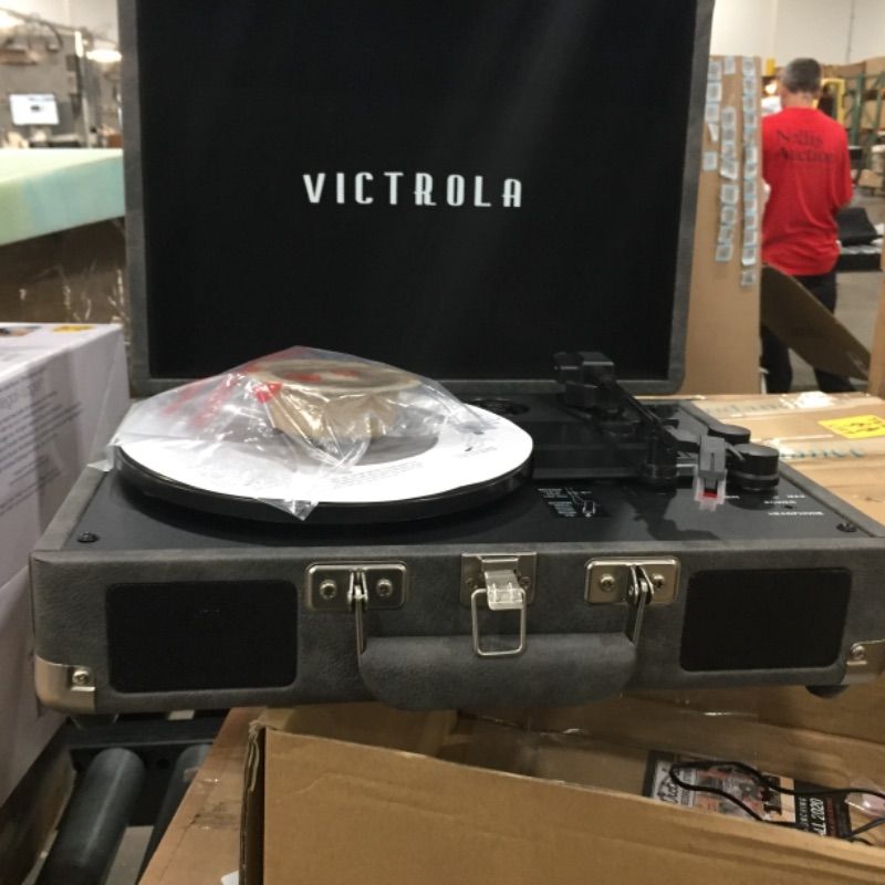 Photo 2 of Victrola Vintage 3-Speed Bluetooth Portable Suitcase Record Player with Built-in