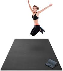 Photo 1 of Gorilla Mats Premium Large Yoga Mat – 7' x 4' x 8mm Extra Thick & Ultra Comfortable, Non-Toxic, Non-Slip Barefoot Exercise Mat – Works Great on Any Floor for Stretching, Cardio or Home Workouts
