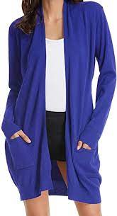 Photo 1 of GRACE KARIN Women Open Front Cardigan Sweaters Pockets Long Sleeve Shrugs
