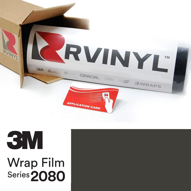 Photo 1 of 3M 2080 M12 Matte Black 5ft x 2ft W/Application Card Vinyl Vehicle Car Wrap Film Sheet Roll
