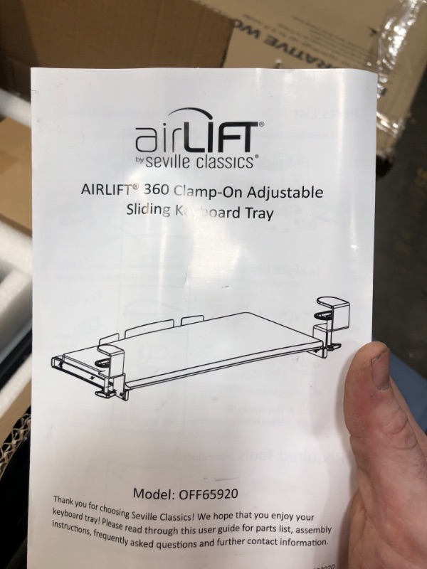 Photo 3 of AIRLIFT 360 Clamp-On Extra-Wide Under Desk Sliding Ball-Bearing Keyboard Tray
