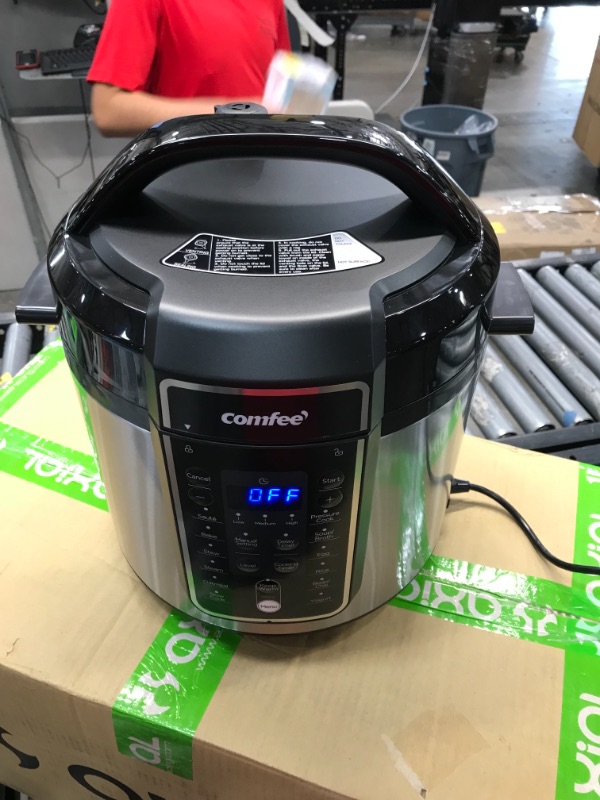 Photo 3 of COMFEE’ 6 Quart Pressure Cooker 12-in-1, One Touch Kick-Start Multi-Functional Programmable Slow Cooker, Rice Cooker, Steamer, Sauté pan, Egg Cooker, Warmer and More
