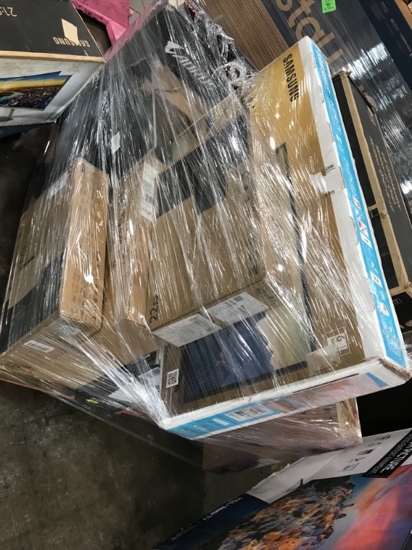 Photo 1 of Pallet of assorted broken monitors and TVs