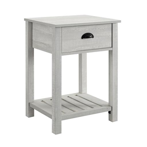 Photo 1 of 18" Country Single Drawer Side Table - Stone Grey
