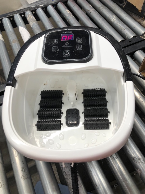 Photo 2 of Ovitus Foot Spa Bath with Heat and Bubble Jets? 8 Removable Massage Roller. 95?~118? Adjustable Temperature Control & Portable Handle
