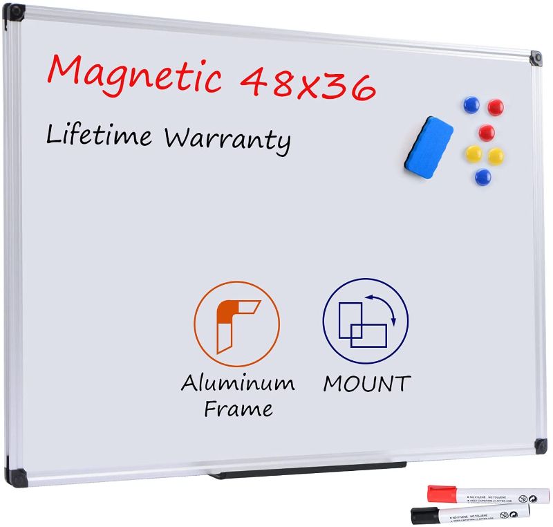 Photo 1 of (DENTED FRONT) 
Board2by Magnetic Dry Erase Whiteboard 48 x 36 Inches