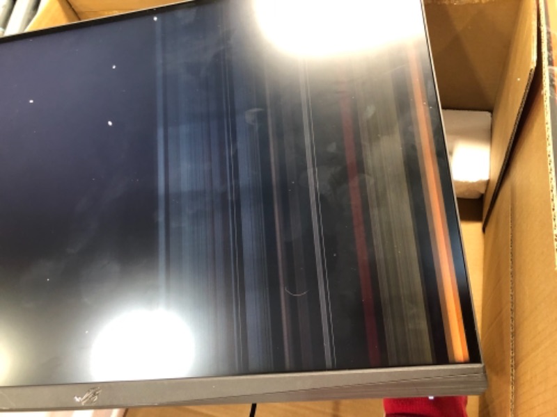 Photo 1 of (NOT FUNCTIONAL; DAMAGED PIXELS) 
ASUS ROG Strix 27” 2K HDR Gaming Monitor (XG27AQM) - WQHD (2560 x 1440), Fast IPS, 270Hz, 0.5ms, Extreme Low Motion Blur Sync, G-SYNC Compatible, DisplayHDR 400, Eye Care, DisplayPort, HDMI, USB 3.0
