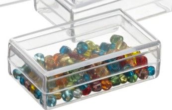 Photo 1 of (STOCK PHOTO DOES NOT ACCURATELY REFLECT ACTUAL PRODUCT) clear plastic slide out container small, pack of 4