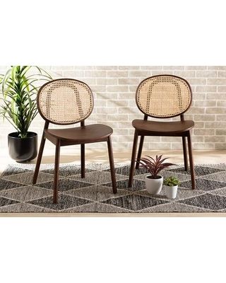 Photo 1 of (BROKEN BACK RAIL; SCRATCH SURFACES; DAMAGE SURFACES) 


Halen Collection C16-WALNUT-BEECHWOOD/RATTAN-DC Mid-Century Modern Brown Woven Rattan and Walnut Brown Wood Finished 2-Piece Cane Dining Chair Set
