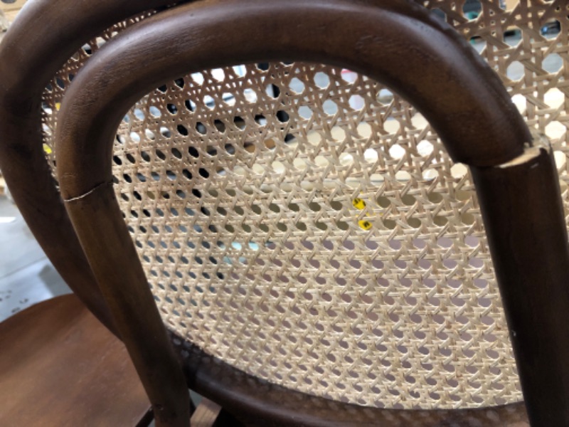 Photo 5 of (BROKEN BACK RAIL; SCRATCH SURFACES; DAMAGE SURFACES) 


Halen Collection C16-WALNUT-BEECHWOOD/RATTAN-DC Mid-Century Modern Brown Woven Rattan and Walnut Brown Wood Finished 2-Piece Cane Dining Chair Set
