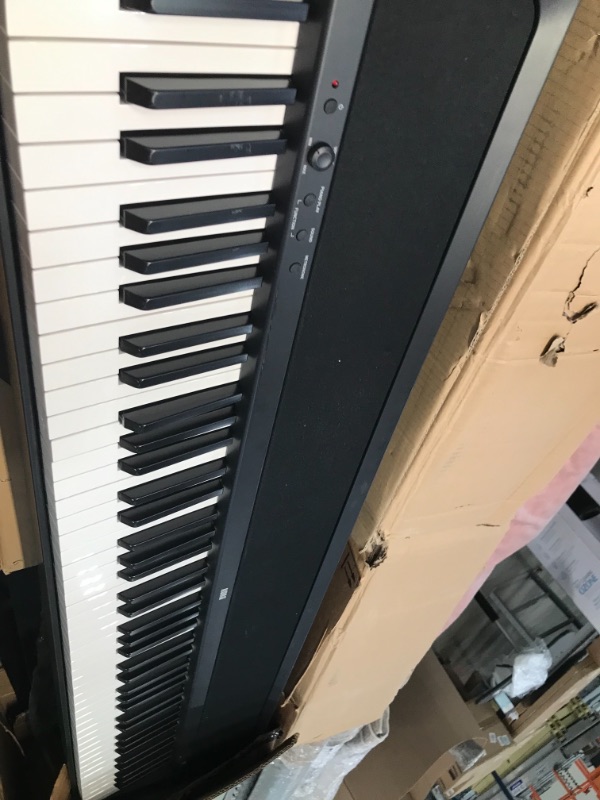 Photo 6 of Korg B2 Digital Piano Black Bundle with Furniture Stand, Three-Pedal Unit, Bench, Instructional Book, Instructional DVD, and Austin Bazaar Polishing Cloth

//black keys on the lower octave are damaged //seat is damaged//item is chipped //tested, powers on