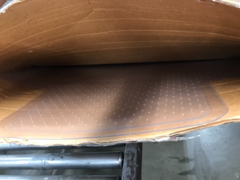Photo 1 of Marvelux 36" x 48" Vinyl (PVC) Lipped Chair Mat for Very Low Pile Carpets | Transparent Carpet Protector | Shipped Flat | Multiple Sizes
