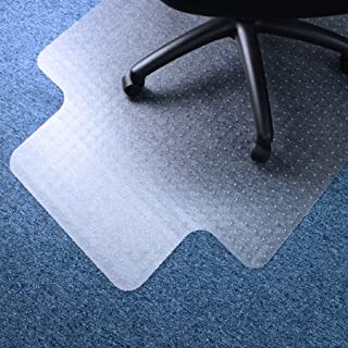 Photo 1 of Marvelux 36" x 48" Vinyl (PVC) Lipped Chair Mat for Very Low Pile Carpets | Transparent Carpet Protector | Shipped Flat | Multiple Sizes
