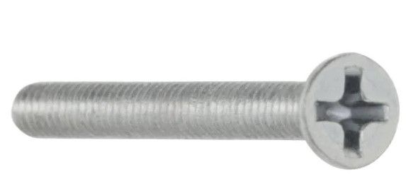 Photo 1 of #6-32 x 1-1/2 in. Phillips Flat Head Zinc Plated Machine Screw (10 packs of 25)
