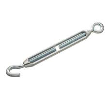Photo 1 of 3/8 in. x 10-1/2 in. Zinc-Plated Turnbuckle Hook/Eye
5 pack