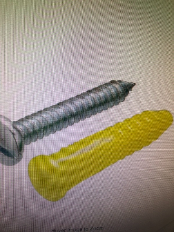 Photo 1 of #4-6 x 7/8 in. Coarse Yellow Plastic Ribbed Anchors with Screws (10-Pack)
14 boxes 