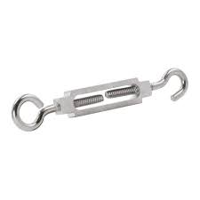Photo 1 of 1/4 in. x 5-1/4 in. Stainless Steel Hook and Eye Turnbuckle
pack of 3