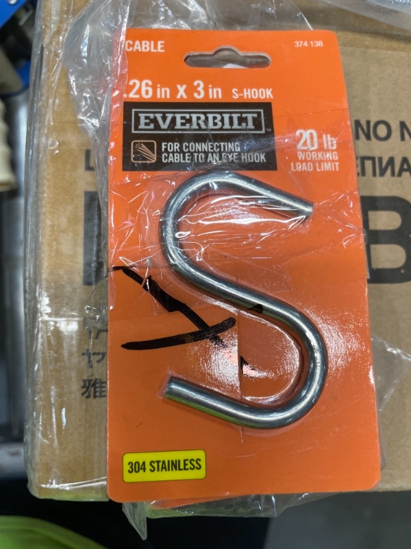 Photo 2 of 0.25 in. x 2.9 in. Stainless Steel Rope S-Hook 5 pack!