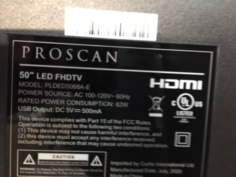 Photo 4 of Proscan Plded5068a 50" 1080p Direct Led