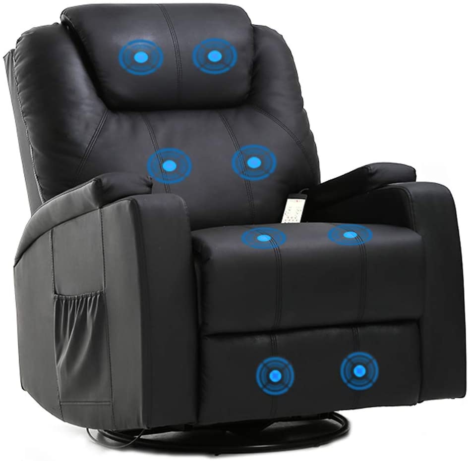 Photo 1 of Massage Recliner Chair Reclining Sofa PU Leather Electric Massage Chair with 360 Degree Swivel Remote Control 8 Point Vibration Modes 2 Cup Holders
box 1 of 2 needs box 2 to be complete.