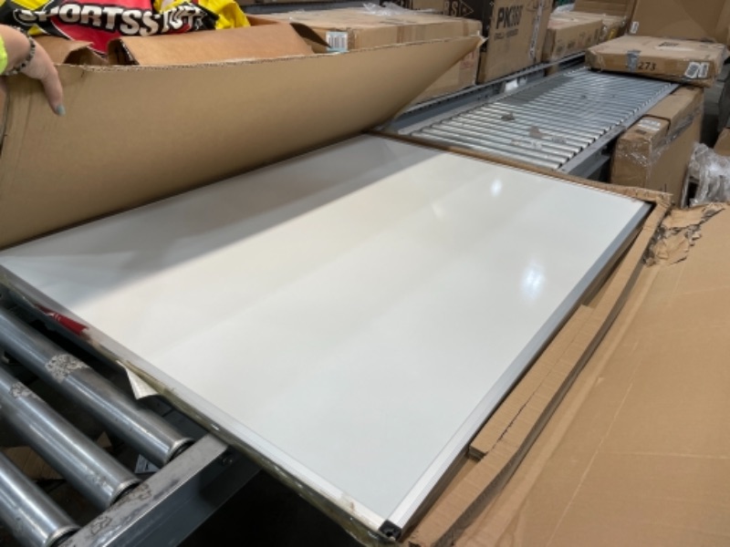 Photo 1 of VIZ-PRO Dry Erase Board/Whiteboard, Non-Magnetic, 48 x 36 Inches, Wall Mounted Board for School Office and Home
