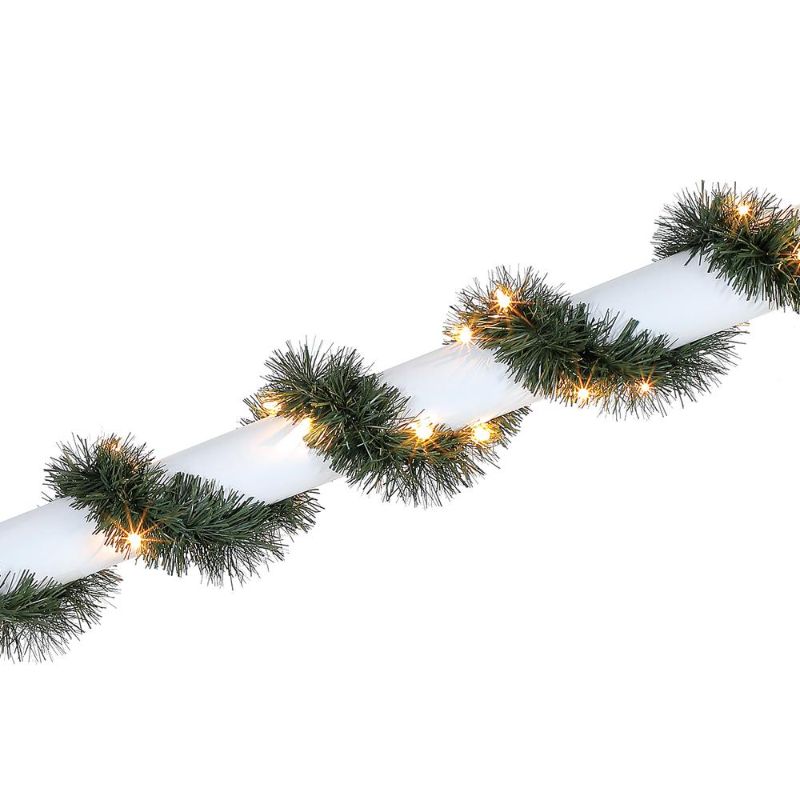 Photo 1 of 50 ft Pre-lit Artificial Christmas Roping Garland with 200 Incandescent White Lights