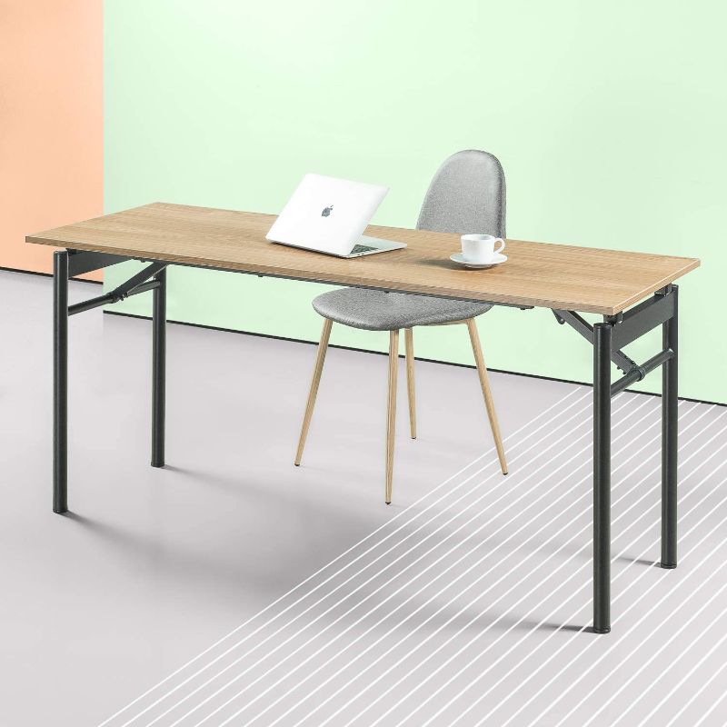 Photo 1 of Zinus Mare Folding Desk 63 Inch Computer Workstation Table
