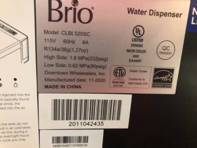 Photo 3 of Brio Self Cleaning Bottom Loading Water Cooler Water Dispenser - Limited Edition