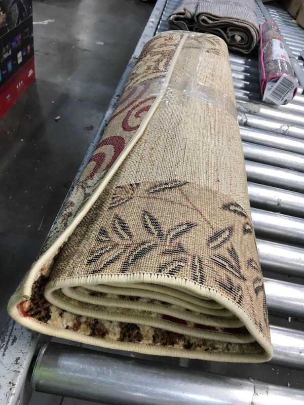 Photo 1 of Well Woven Barclay Vane Willow Damask Beige Modern Area Rug 2'7'' X 9'6'' Runner
