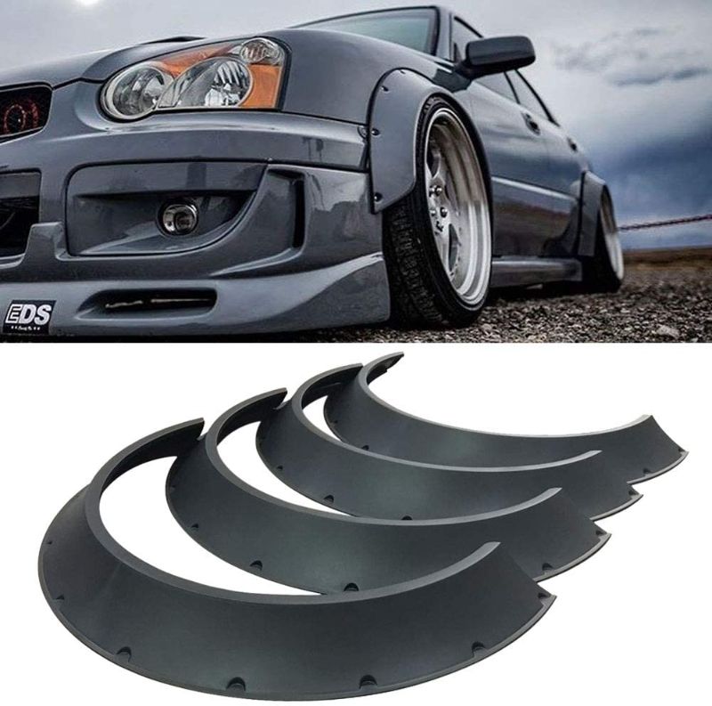 Photo 1 of 4PCS Look Fender Flares Protector Extra Wide Body ABS (Black) 84 cm Diameter