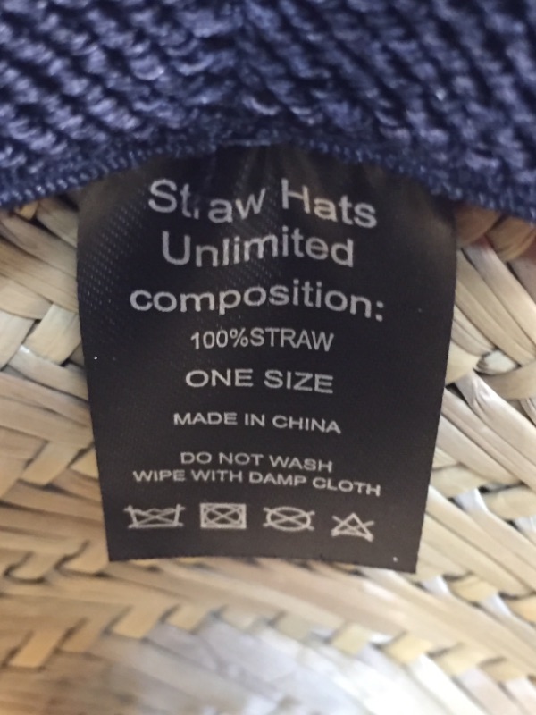 Photo 5 of Straw Hats Unlimited Unisex Straw Hat with Beautiful Inner Brim Print