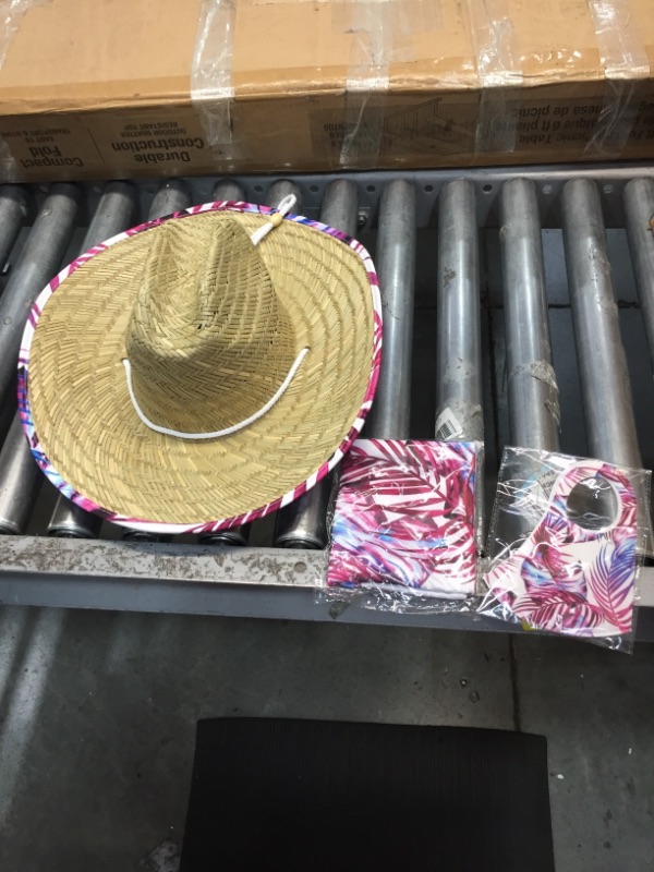 Photo 1 of Straw Hats Unlimited Unisex Straw Hat with Beautiful Inner Brim Print