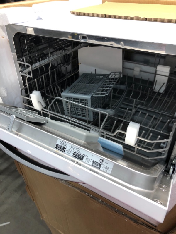 Photo 3 of *plugged in item, did NOT turn on*
*SELLING FOR PARTS, NO RETURNS*
BLACK+DECKER Compact Countertop Dishwasher, BCD6W