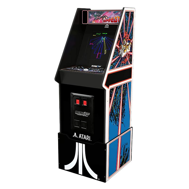 Photo 1 of *previously opened*
*loose hardware, may be missing some* 
Arcade 1Up Arcade1Up Atari Legacy Edition Arcade Cabinet - Electronic Games, 22.75” D x 19” W x57.8” H
