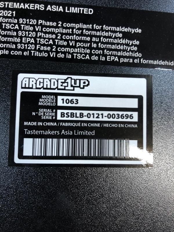 Photo 8 of *previously opened*
*loose hardware, may be missing some* 
Arcade 1Up Arcade1Up Atari Legacy Edition Arcade Cabinet - Electronic Games, 22.75” D x 19” W x57.8” H
