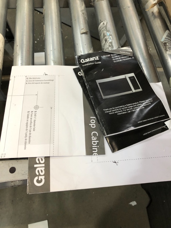 Photo 10 of *SEE last picture for damage*
*MISSING circle wheel piece for inside*
Galanz GLOMJB17S2ASWZ-10 30" SpeedWave Over The Range Microwave Oven, True Convection & Sensor Technology, Air Fry & Steam Cooking, Stainless Steel, 1.7 Cu Ft, Cu.Ft
