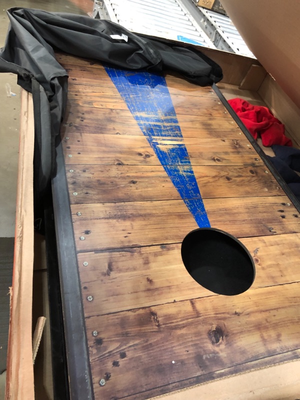 Photo 2 of *USED*
*SEE last pictures for damage*
GoSports Regulation Size Solid Wood Cornhole Set - Includes Two 4' x 2' Boards, 8 Bean Bags, Carrying Case and Game Rules

