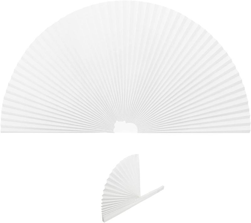 Photo 1 of *blinds are bend and curved, SEE pictures* 
SHERY Arch Window Pleated Blinds Easy Cut and Install Pleated Shades Fliterling Linght and Blackout Blinds White 72” X 36” (White)

