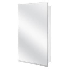 Photo 1 of 16 in. W x 26 in. H Frameless Recessed or Surface-Mount Bathroom Medicine Cabinet
