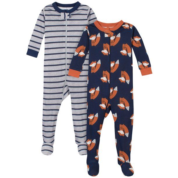 Photo 1 of Gerber Baby & Toddler Boys Snug Fit Cotton Footed 1pc Pajamas, 2-Pack SIZE 3T
