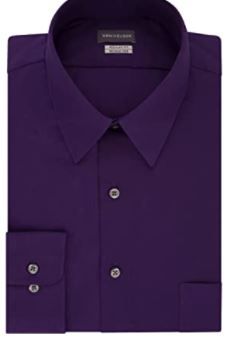 Photo 1 of Van Heusen Poplin Fitted Solid Point Collar Dress Shirt 17" NECK 34"-35" SLEEVE
