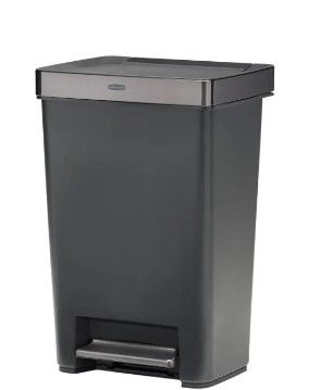 Photo 1 of 12.4G Premier Series III Step-On Trash Can with Stainless Steel Rim
