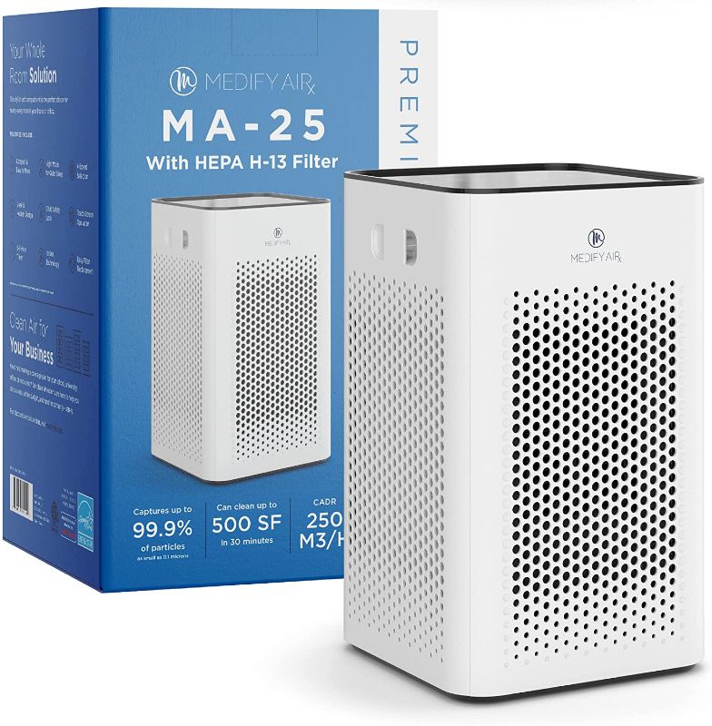 Photo 1 of ***PARTS ONLY*** Medify MA-25 Air Purifier with H13 True HEPA Filter | 500 sq ft Coverage | for Smoke, Smokers, Dust, Odors, Pet Dander | Quiet 99.9% Removal to 0.1 Microns | White, 1-Pack
