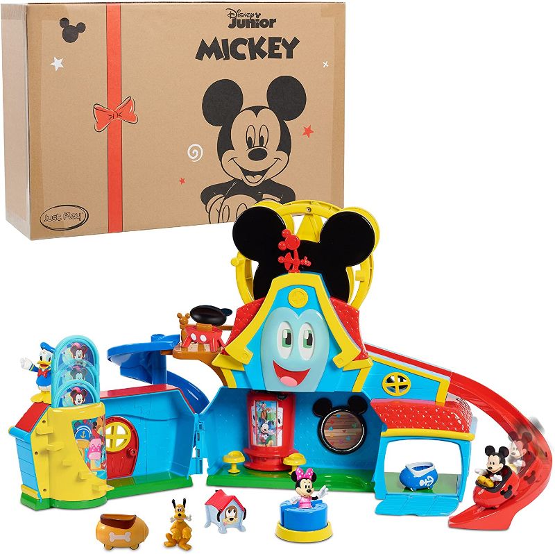 Photo 1 of Mickey Mouse Disney Junior Funny The Funhouse 13 Piece Lights and Sounds Playset, Includes, Donald Duck and Bonus Pluto Figure, Amazon Exclusive, by Just Play
