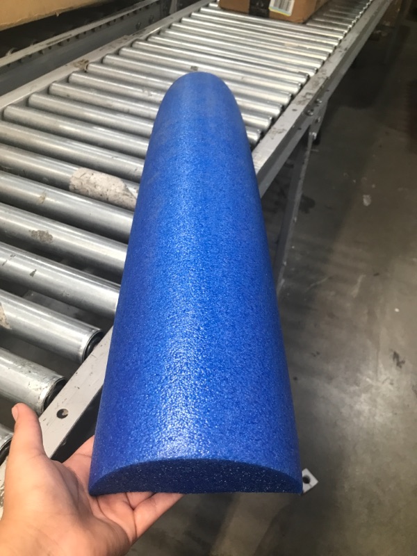 Photo 2 of  PE Foam Roller For Muscle Restoration, Massage Therapy, Sport Recovery, And Physical Therapy. White, 6" x 36", Half-Round 
BLUE 