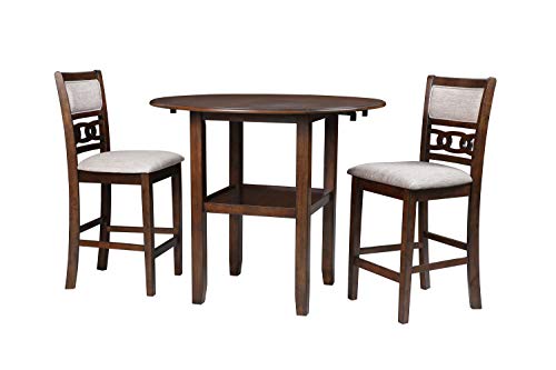 Photo 1 of **incomplete** New Classic Furniture Gia Drop Leaf Counter Table Set with 2 Dining Chairs, 42-Inch, Cherry
buy as is**missing some hardware