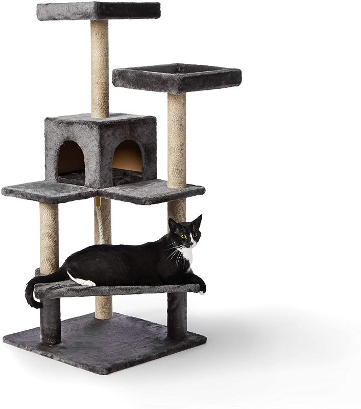 Photo 2 of Amazon Basics Cat Tree with Platform, Scratching Posts, X-Large Size
